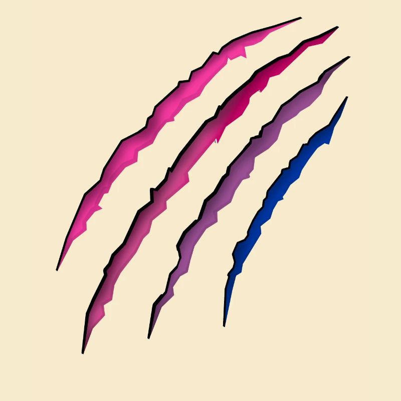 Bisexual Bi Pride Flag Scratch
