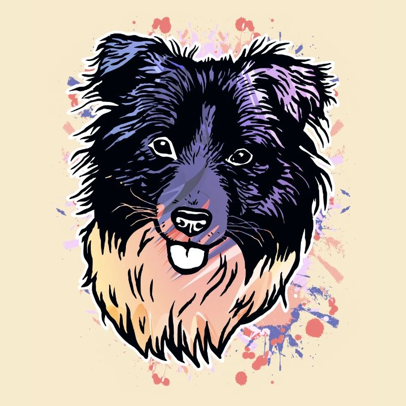 Border Collie éclaboussures de couleur