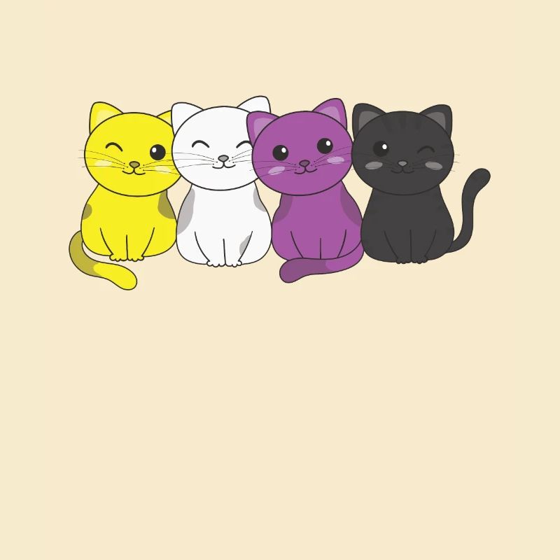 Nonbinary Flag Non Binary Pride LGBTQ süße Katze