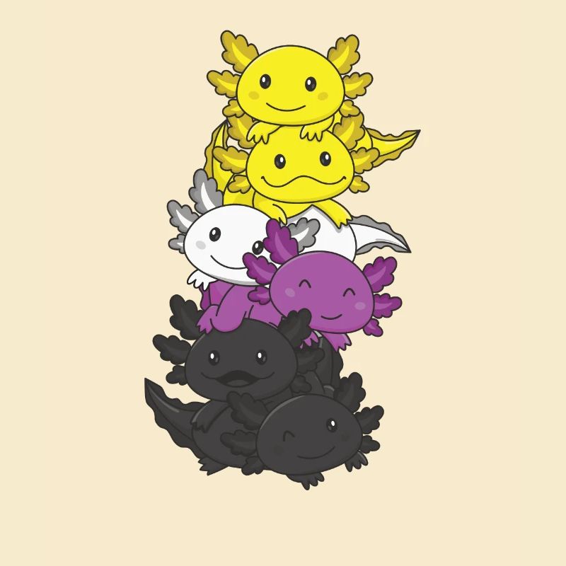 Nonbinary Flag Non Binary Pride LGBTQ Axolotl