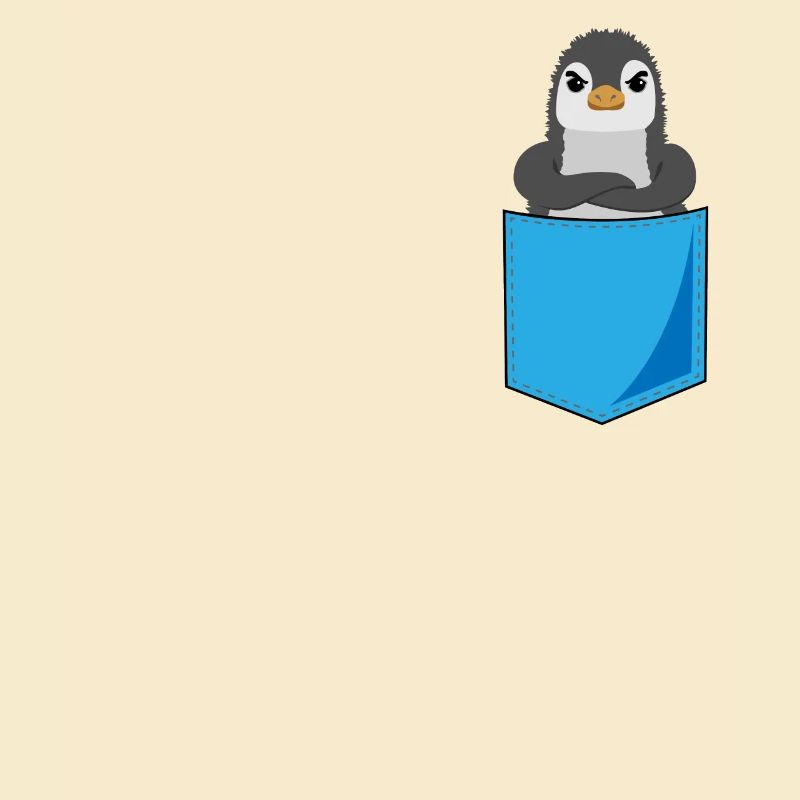 Böser Pinguin Brusttasche Print Seevogel Geschenk