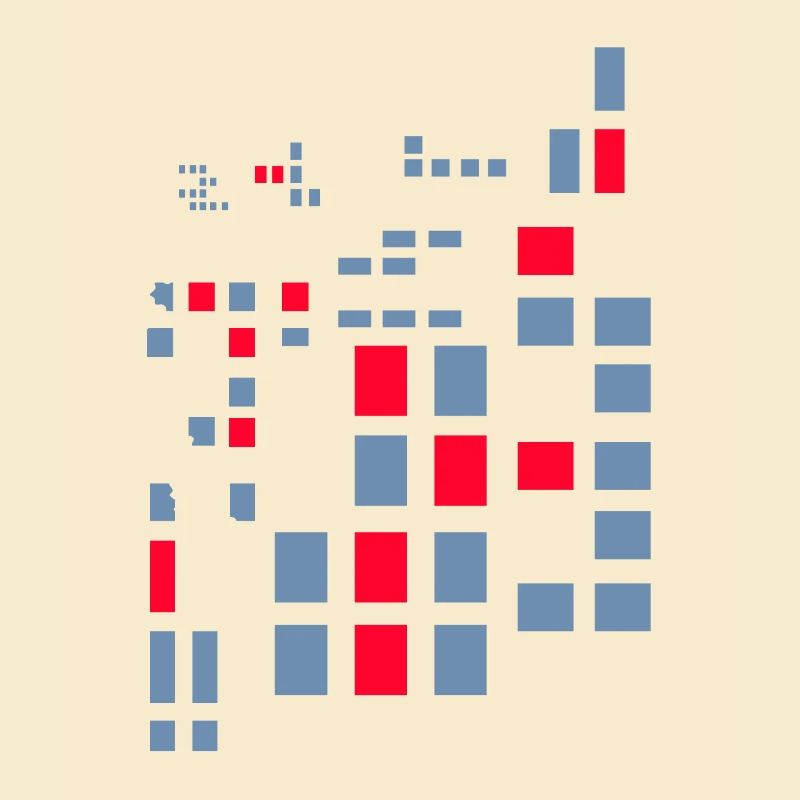 Pixel Pixelwelt abstrakt Stadtplan Krypto Style