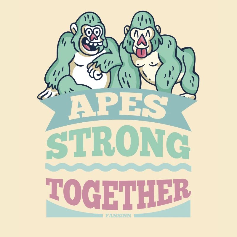 Singes forts ensemble