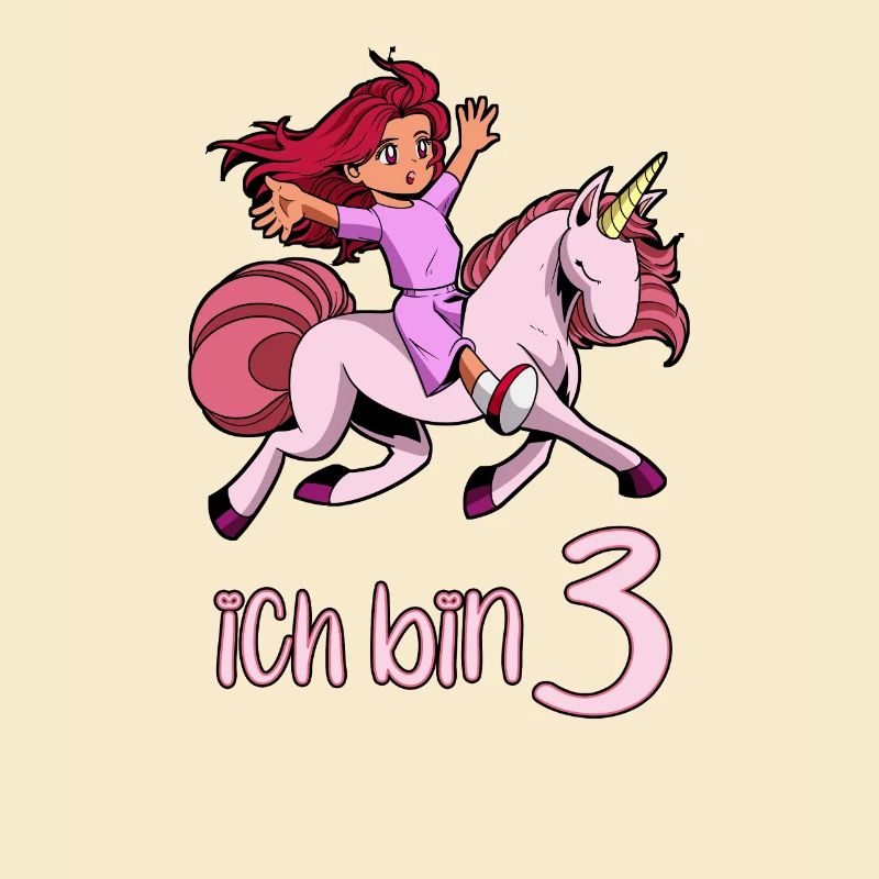 Geburtstagsshirt Einhorn - 3 Geburtstag Mädchen