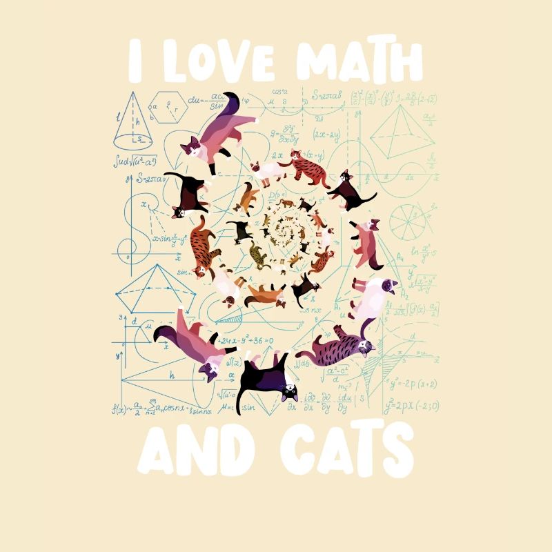 Math Kitty Cat J’adore maths et chats mathématiques