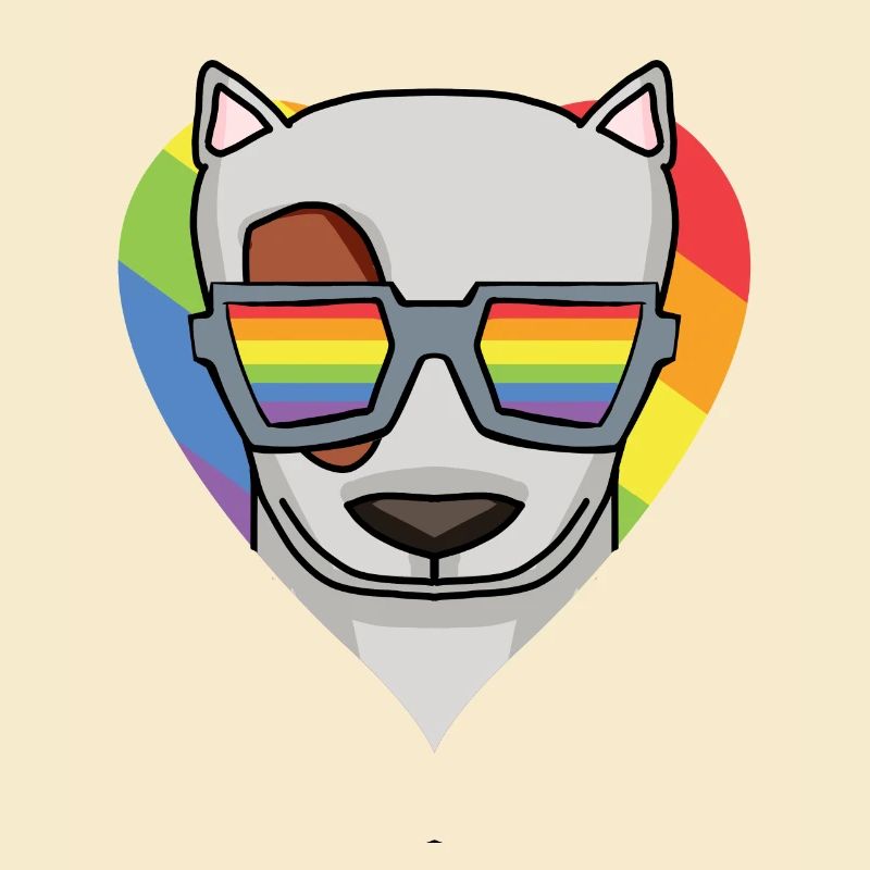 LGBT Hund Bullterrier Regenbogen