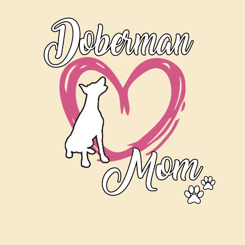 Dobermann Mom süßes Dobermann Frauchen Gassi