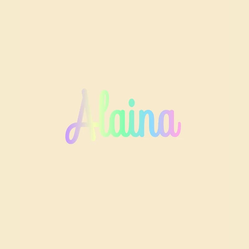 ALAINA Rainbow Minimalist Cursive