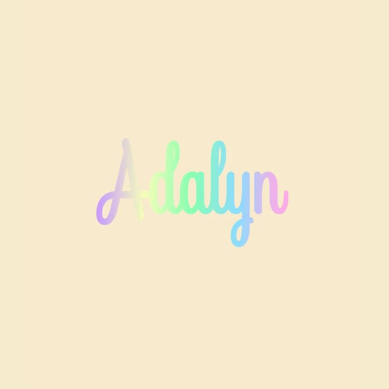 ADALYN Rainbow Minimalist Cursive
