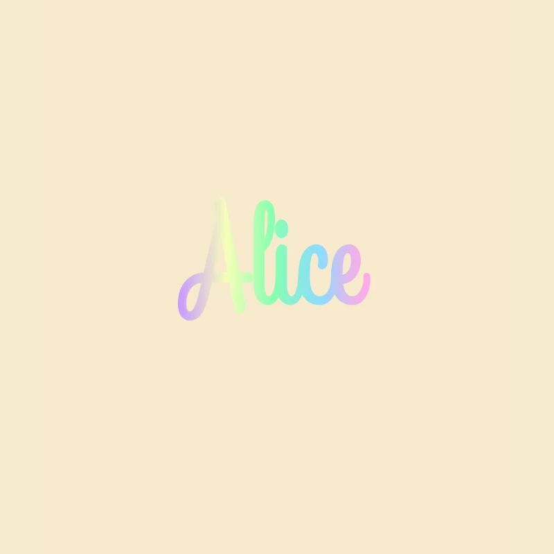 ALICE Rainbow Minimalist Cursive