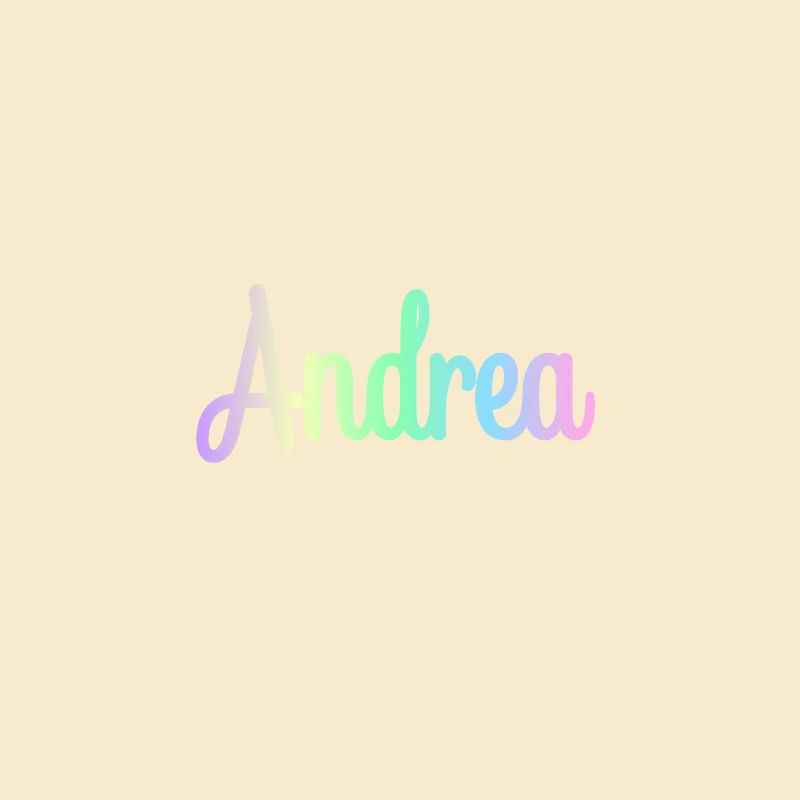 ANDREA Rainbow Minimalist Cursive