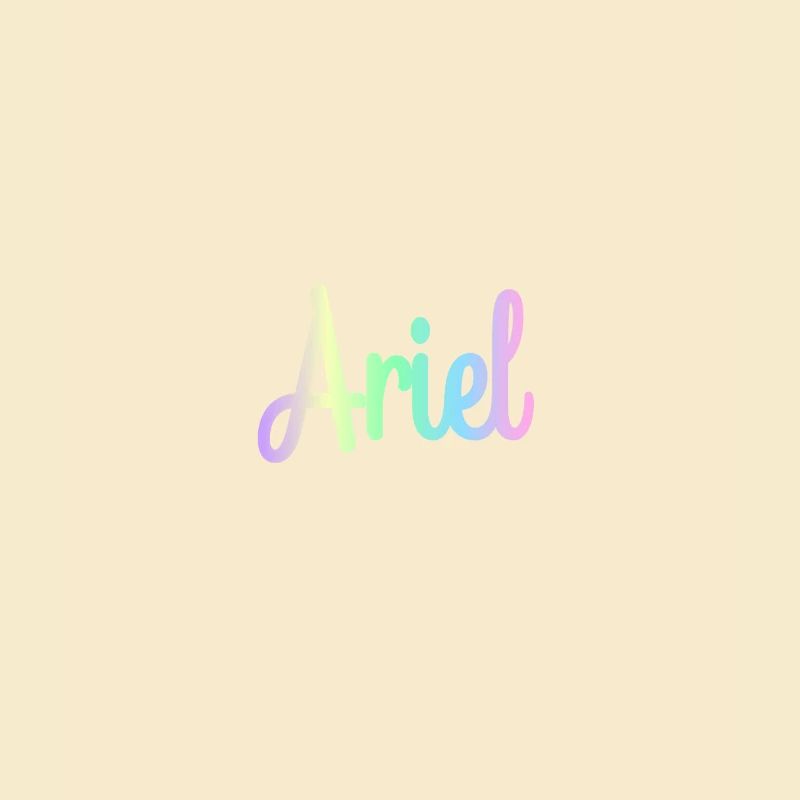 ARIEL Rainbow Minimalist Cursive