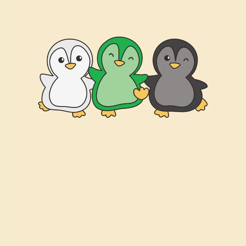 Neutrois Flag Pride LGBTQ cute penguin