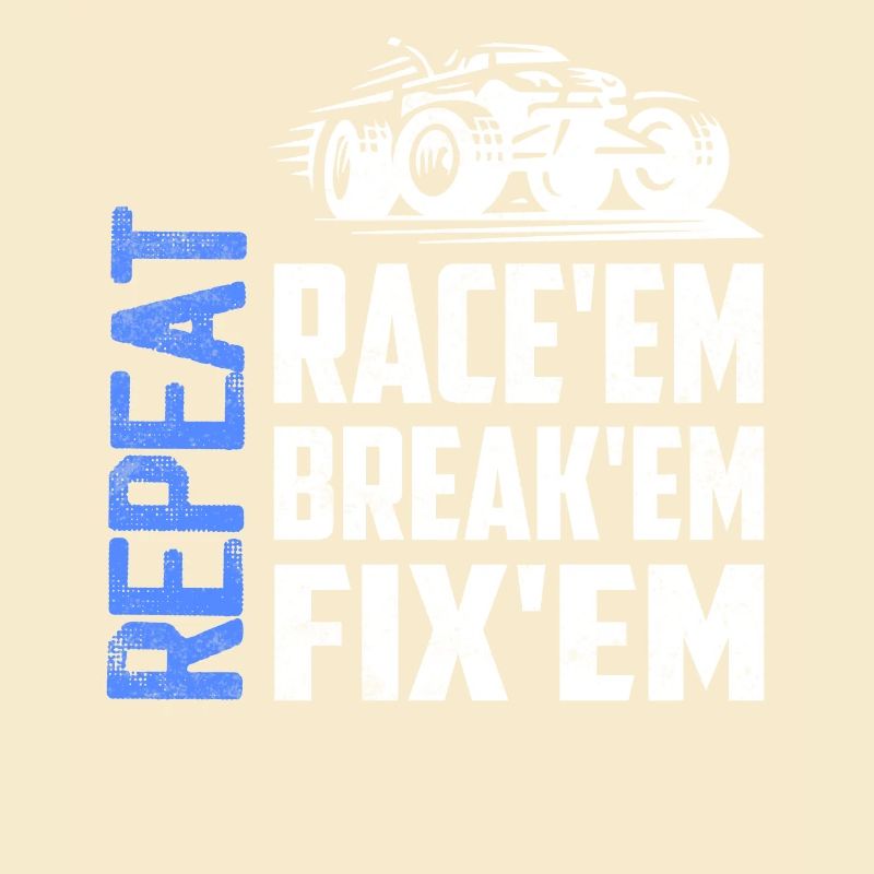 Race'em Break'em Fix'em Repeat Model Car Remote C
