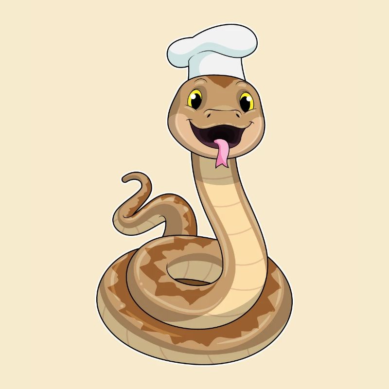 Cuisinière Chef Serpent Cuisson du Chapeau