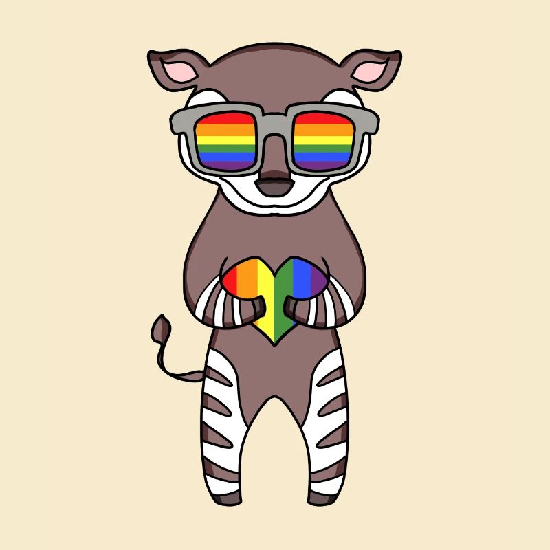 LGBT Tier Okapi Regenbogen