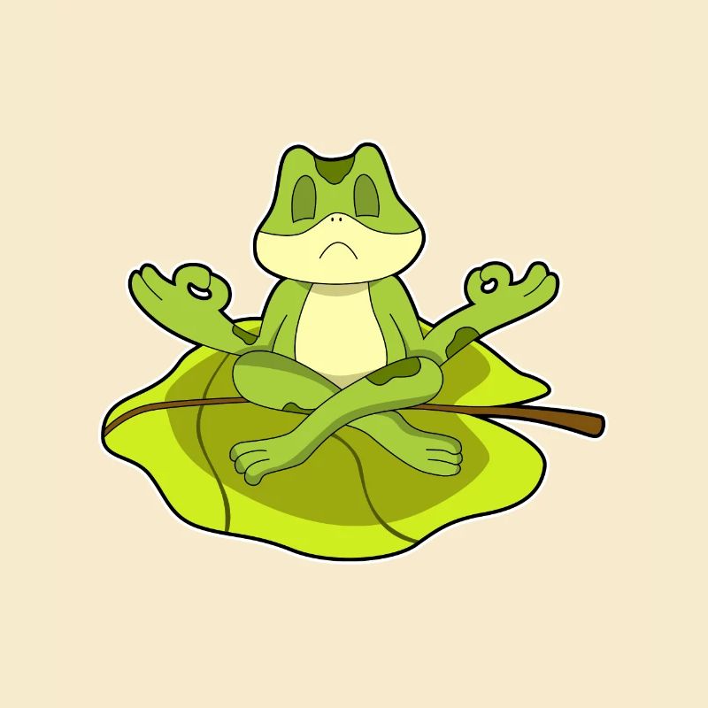 Frog meditating