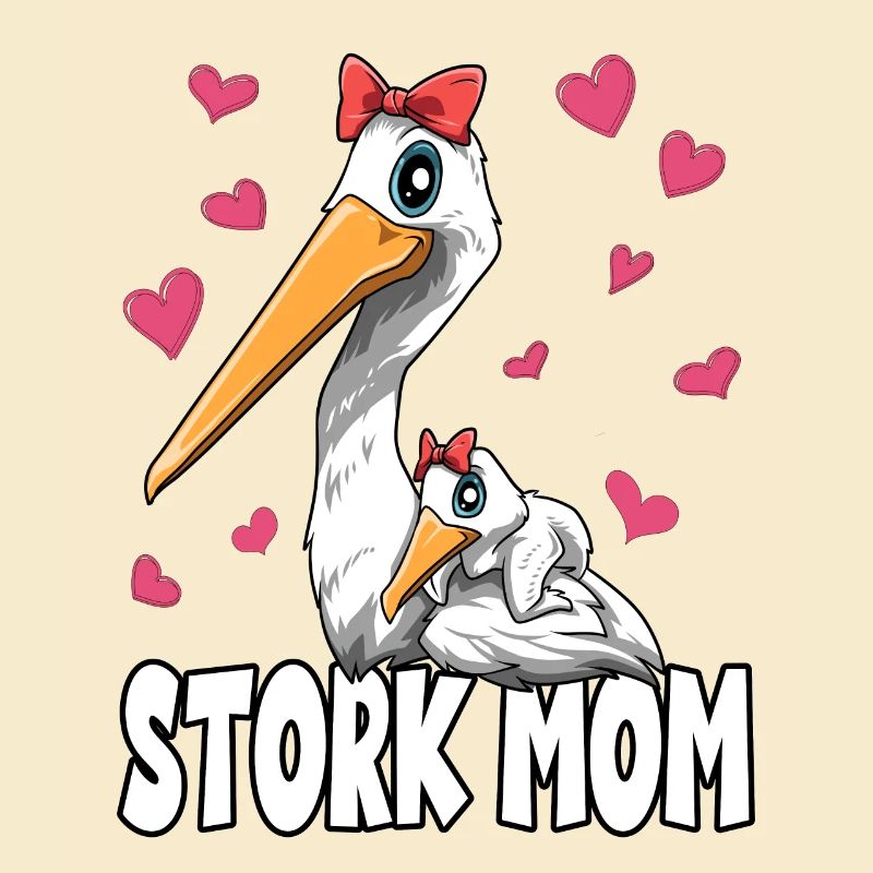 Strochen Mama Muttertag Mom Mutter Storch