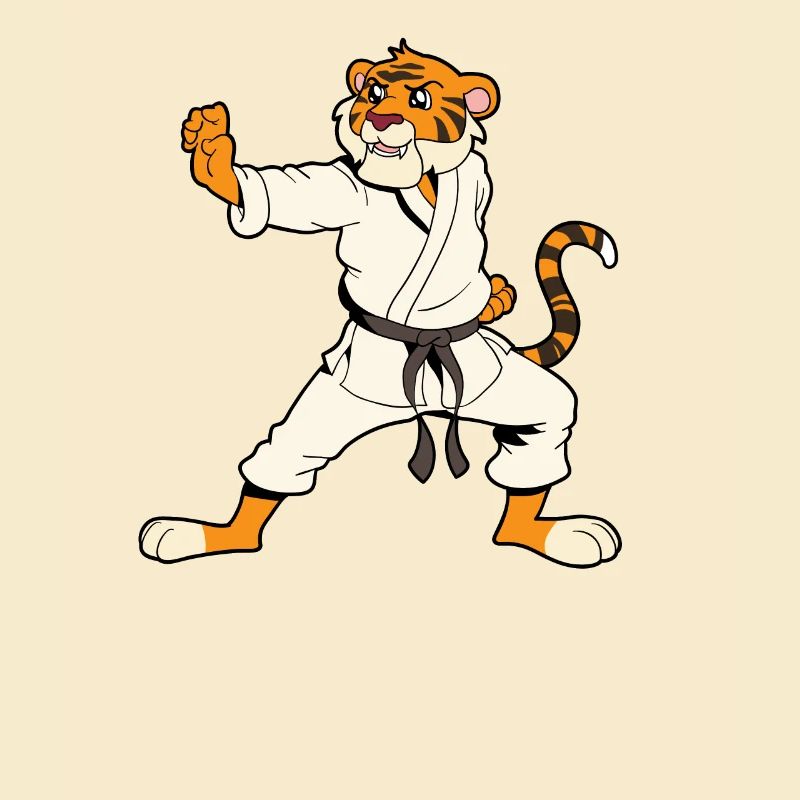 Comic Tiger does karate