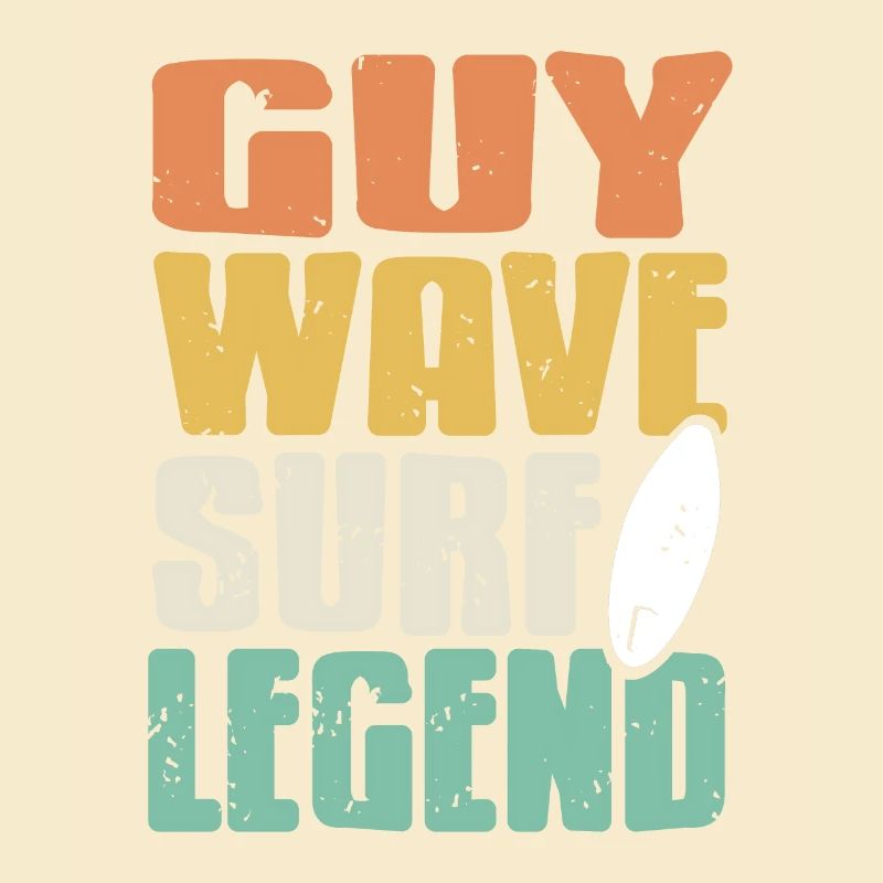 Guy Wave Surf Legend Retro Surfing T-Shirt Present