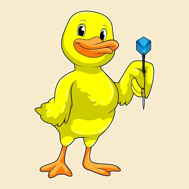 Canard aux fléchettes avec des fléchettes