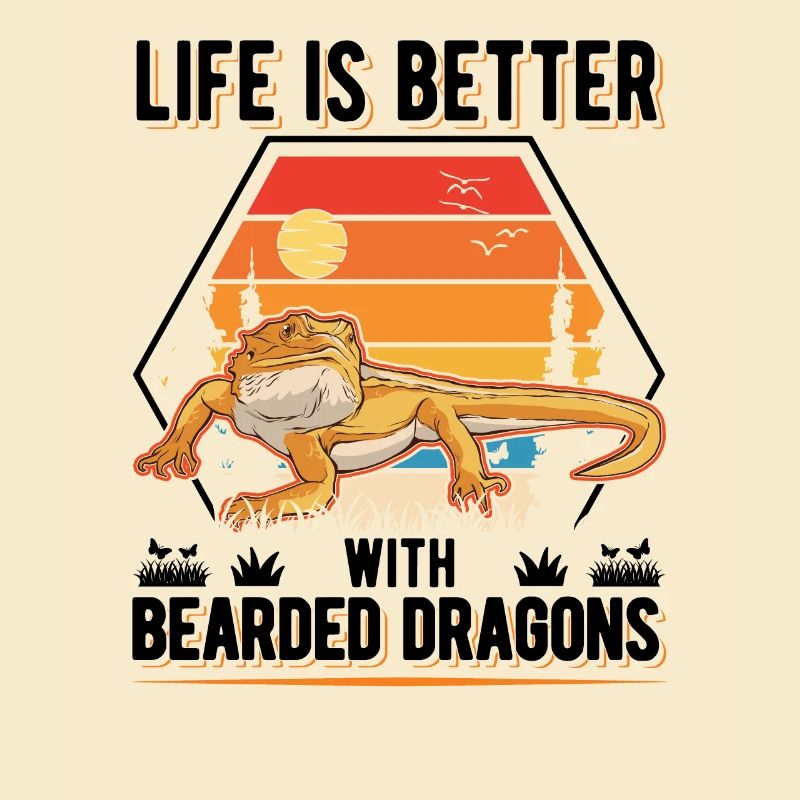 La vie est meilleure avec Bearded Dragons Bartagame