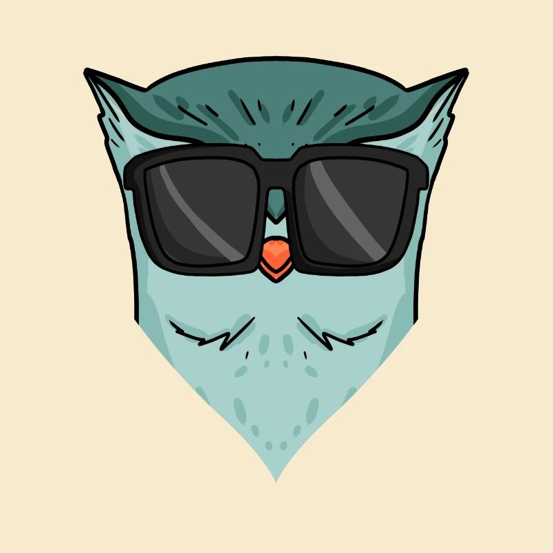 Coole Eule mit Sonnenbrille