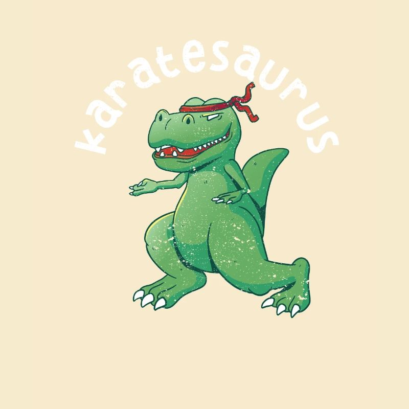 Karatésaurus Trex Karaté Drôle De Combat de Dinosaures