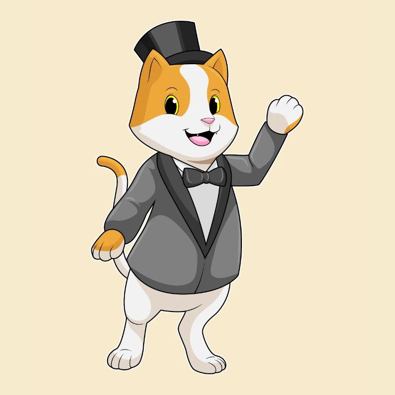 Chat comme marié avec arc