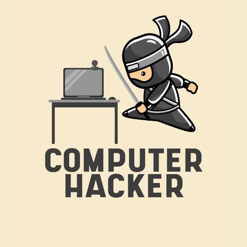 Computer Hacker Ninja Laptop Gift Programmer
