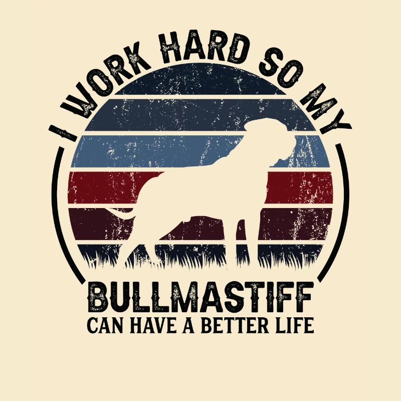 Work Hard - Retro Bullmastiff