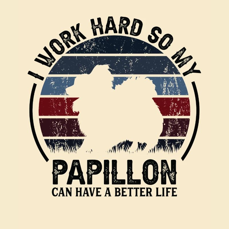 Work Hard - Retro Papillon