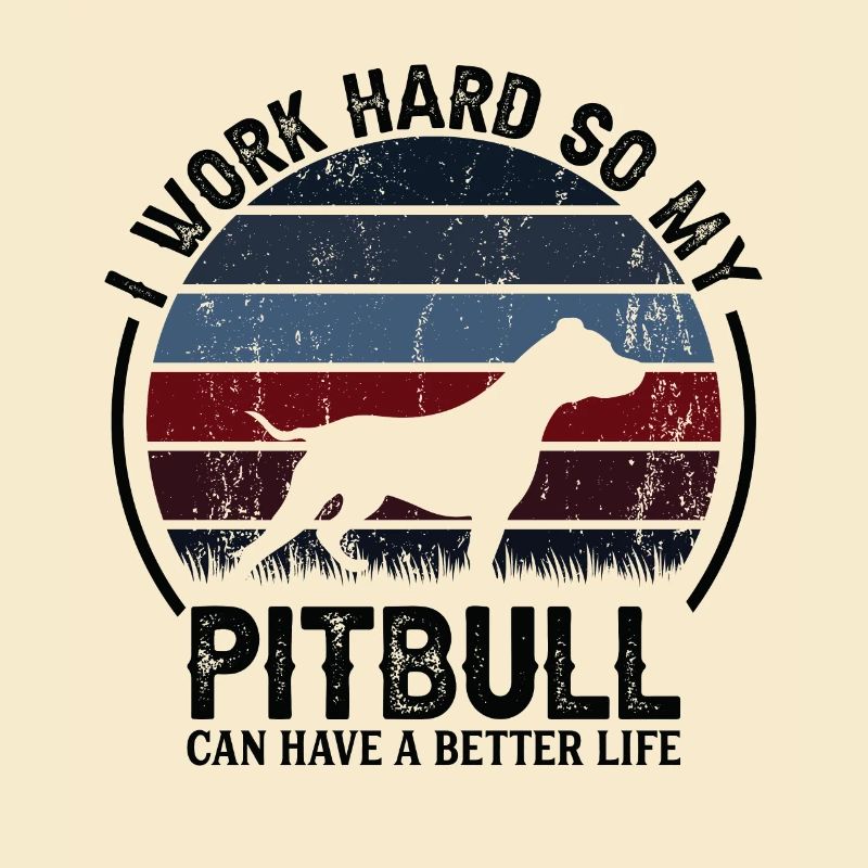 Work Hard - Retro Pitbull