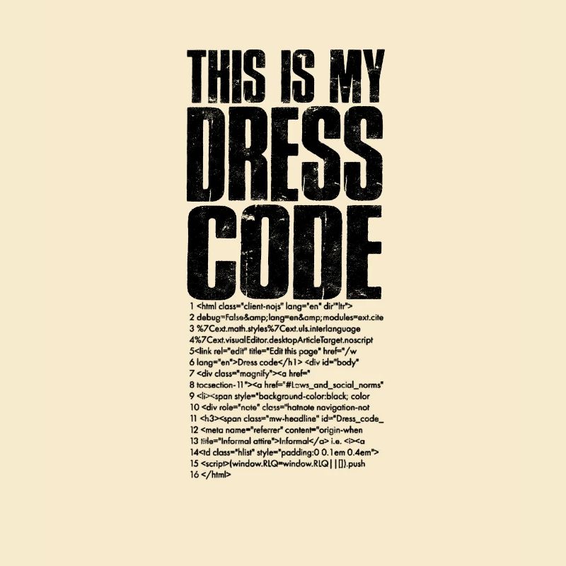C’est mon code vestimentaire - la technologie