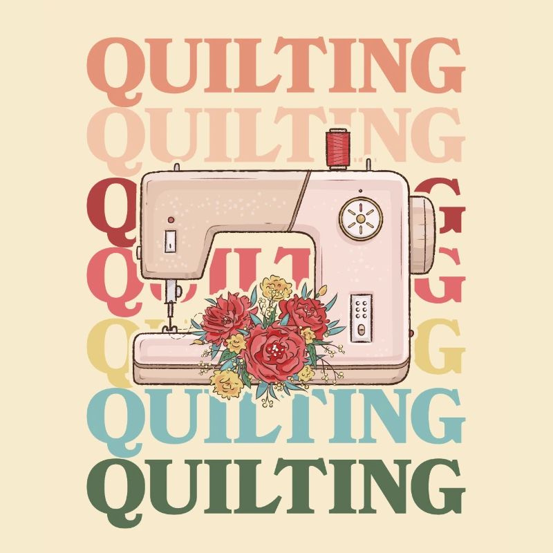 Retro Graphic Knitting Wool Quilting Stitching Sew