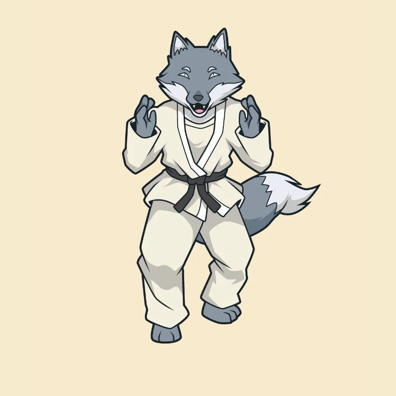 Comic Wolf macht Judo