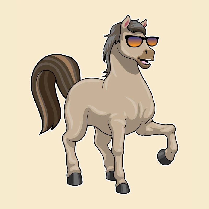 Pferd mit Sonnenbrille