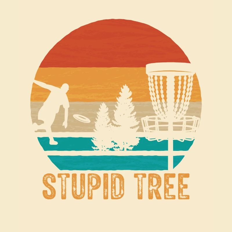 Dummes Baum-disc-golf-weinlese-entscheidendes