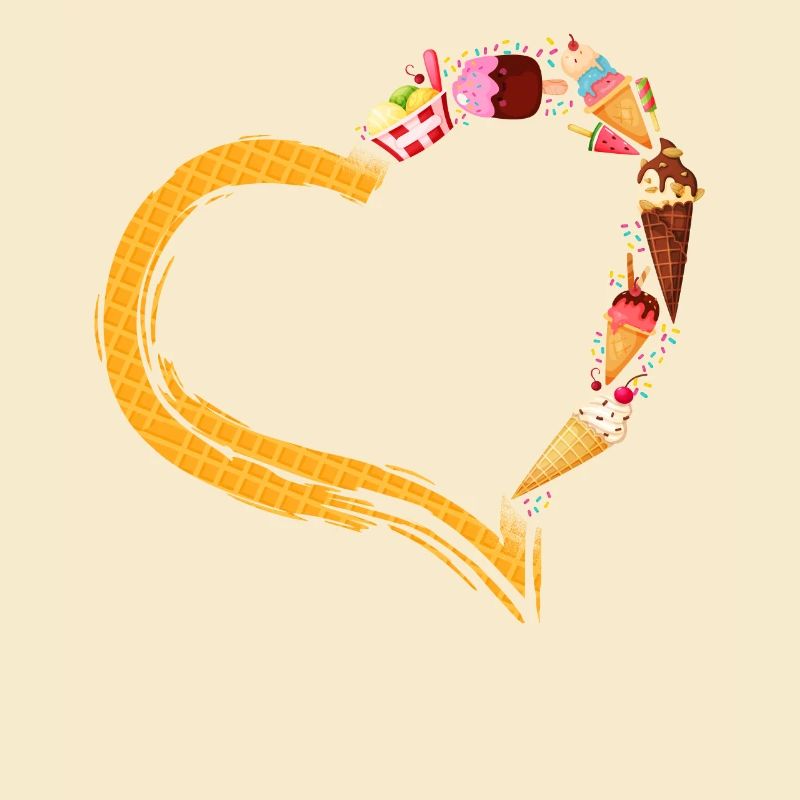 Ice Cream Heart Cone Popsicle