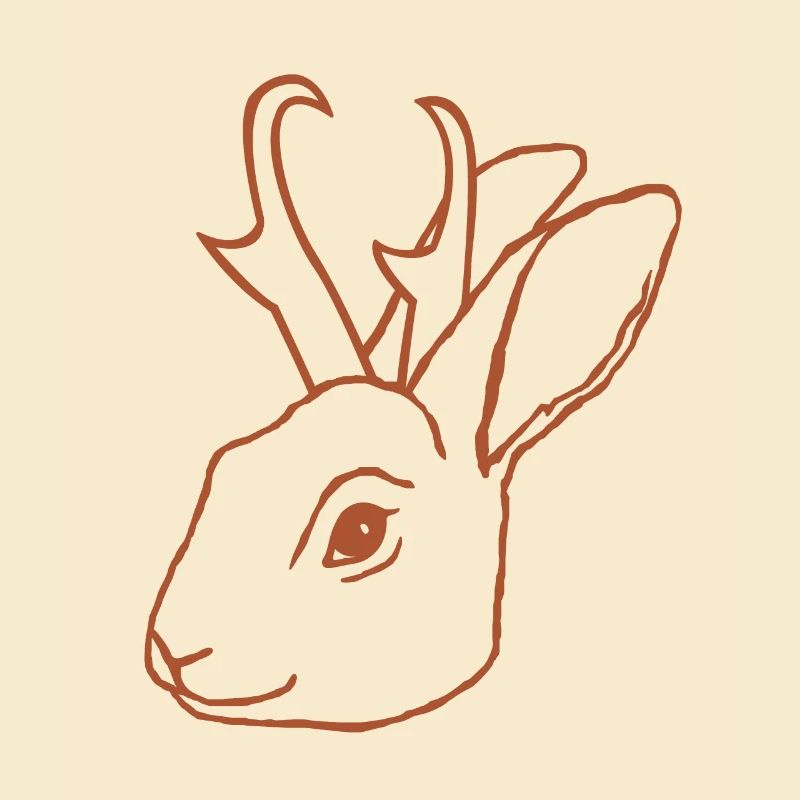 Jackalope Head Jack Rabbit