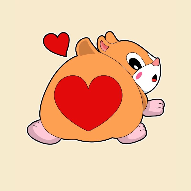 Hamster with heart