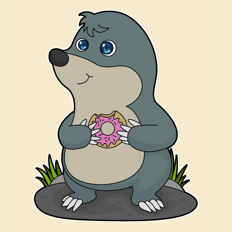 Maulwurf mit Donut