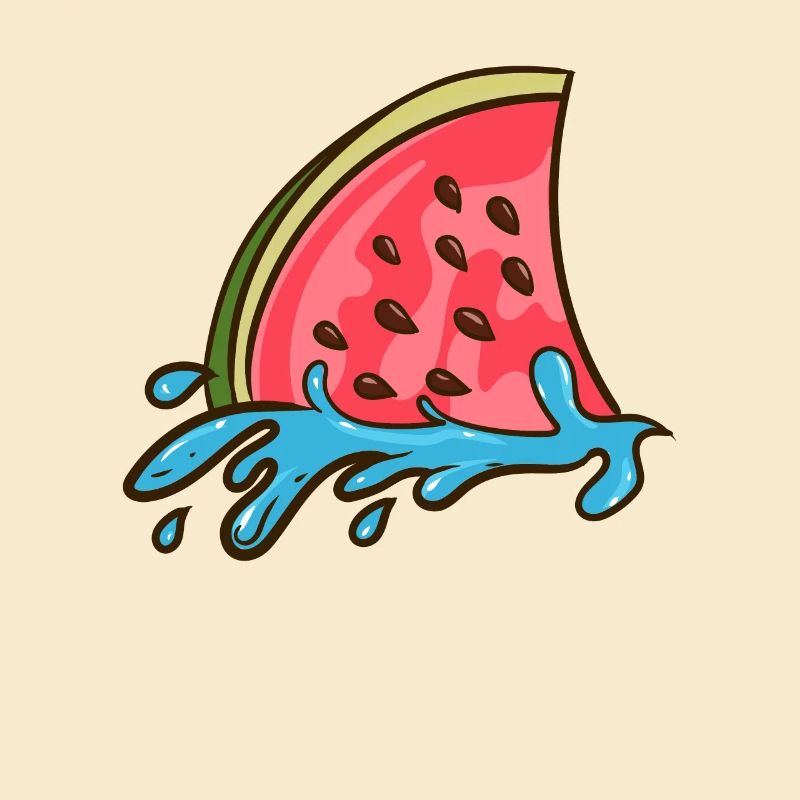 Aileron de requin comme pastèque