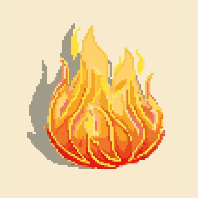Retro Pixel Feuer