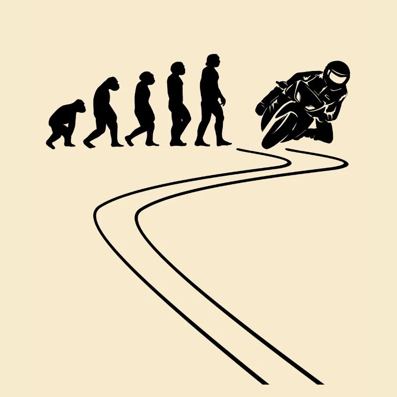 Motorradfahrer Motorcycle Moped Evolution Motorrad