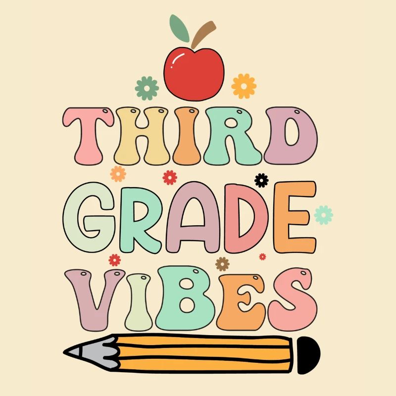 Third Grade Vibes 3rd Grade Retro Back To School