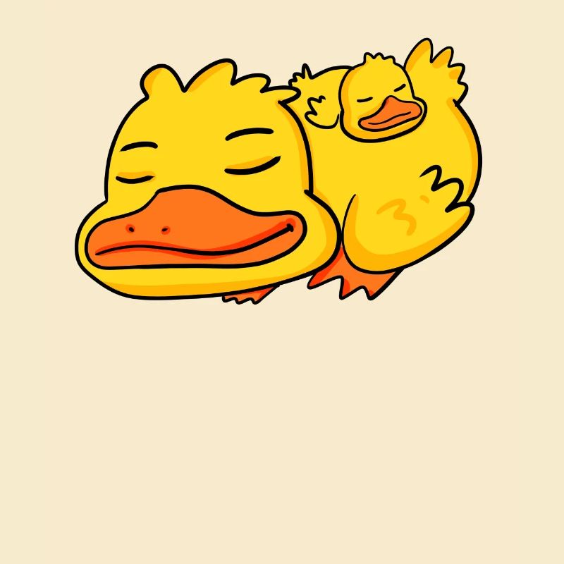 Papa Canard avec Bébé Canard
