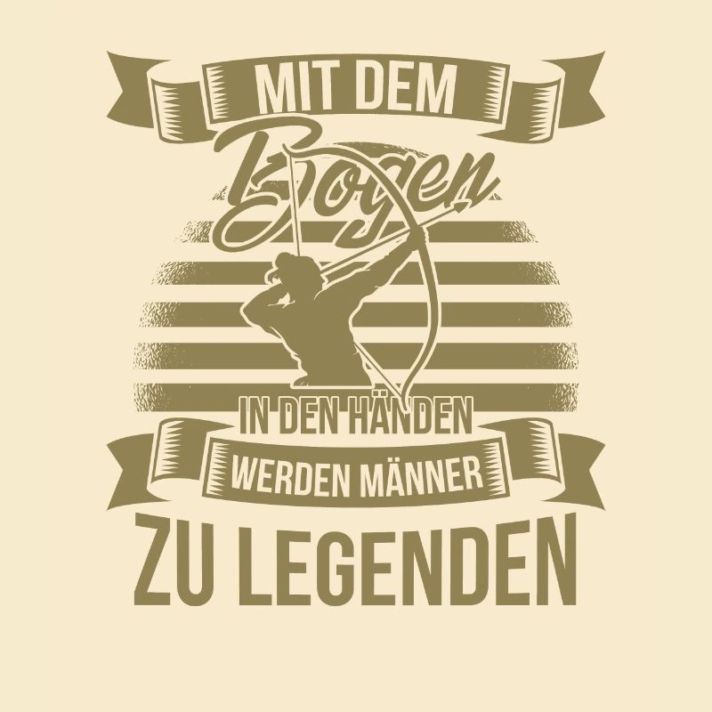 Bogenschiessen mit dem Bogen in den Händen