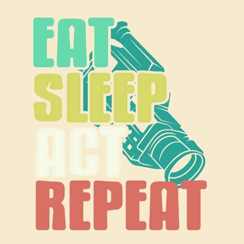 Retro Vintage Eat Sleep Act Répéter Drôle de thé