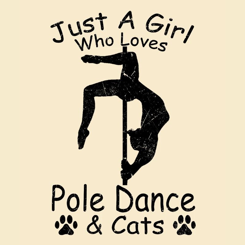 Nur ein Mädchen, das Pole Dance & Katzen Pole